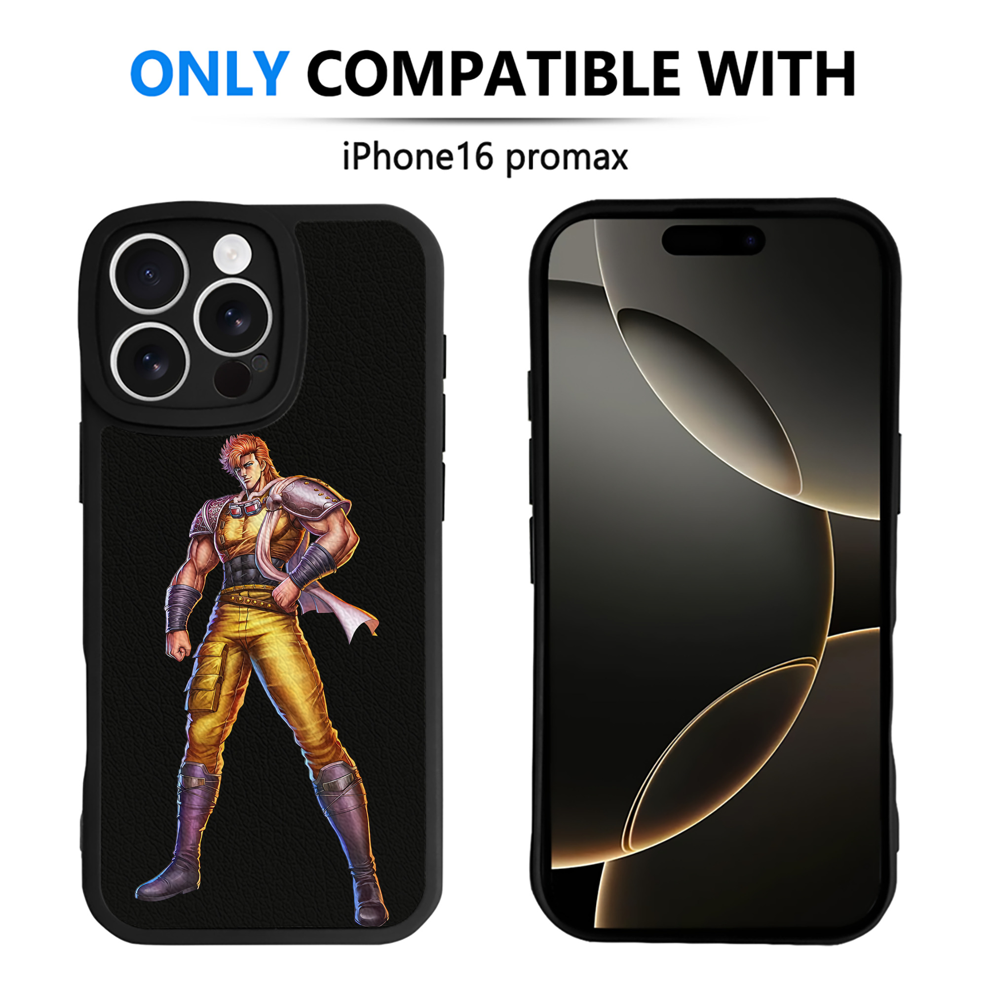 （画像用） 北斗の拳 Fist of the North Star 【iPhone 16シリーズ対応】シリコンスマホケース（レザー調） 材質：シリコン